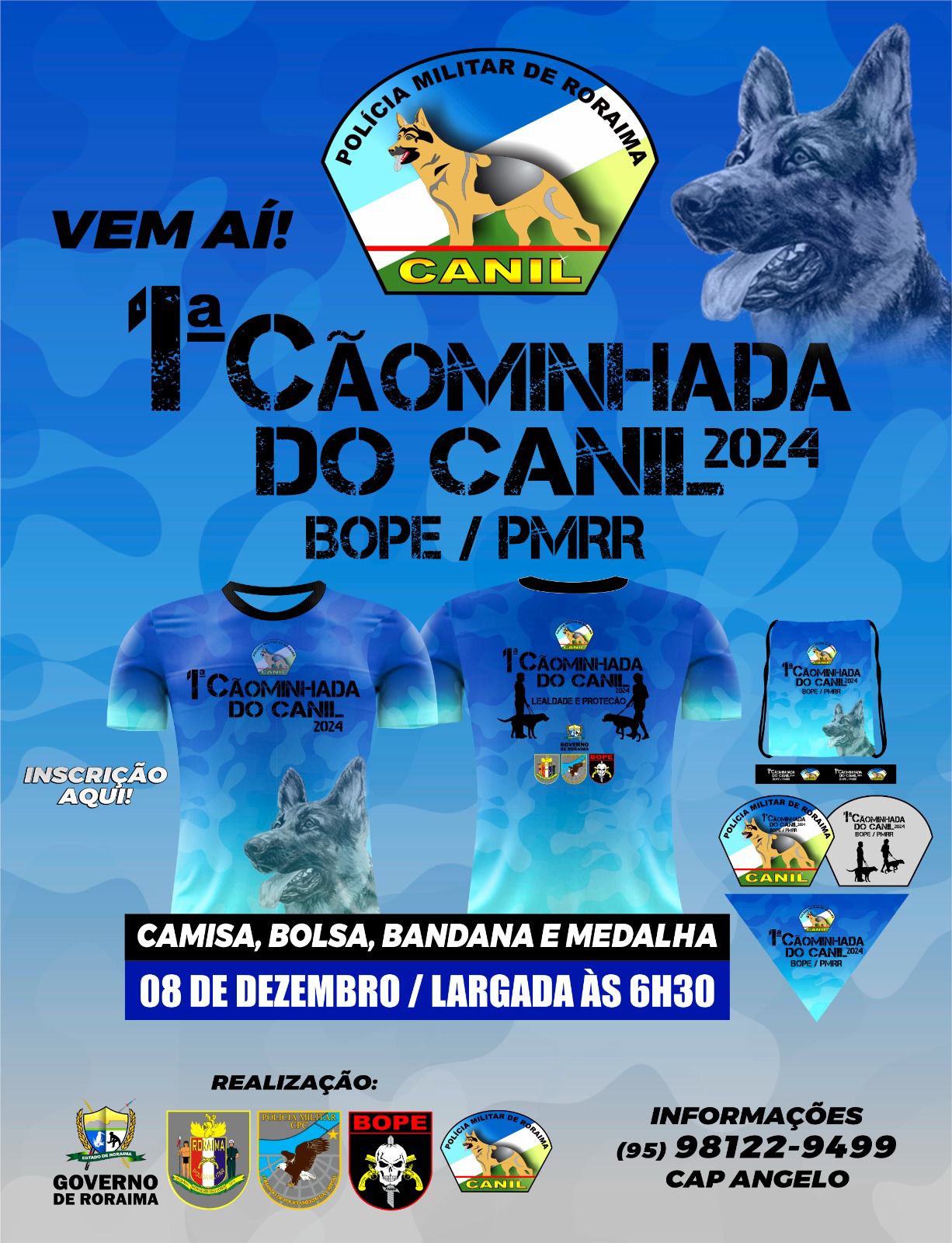 CÃOminhada do CANIL/BOPE/PMRR 2024 1ª Edição